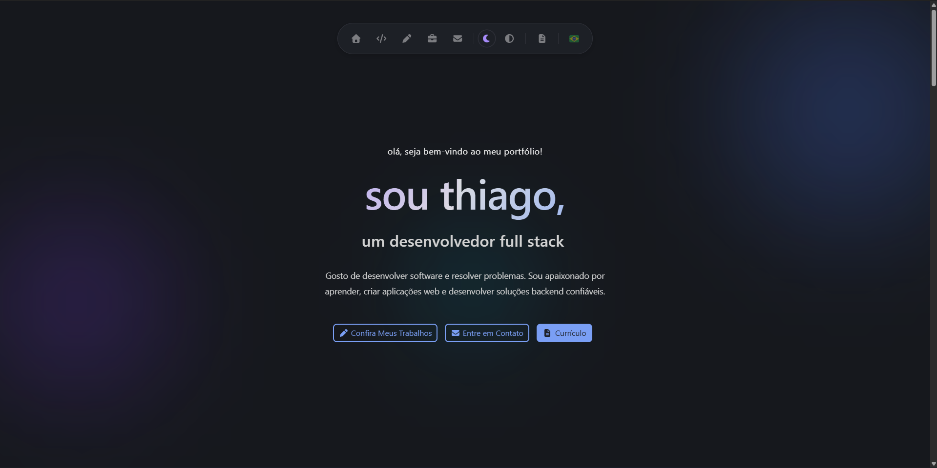 Developer Portfolio Screenshot